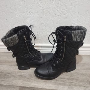 Sweater Top Combat Boots!